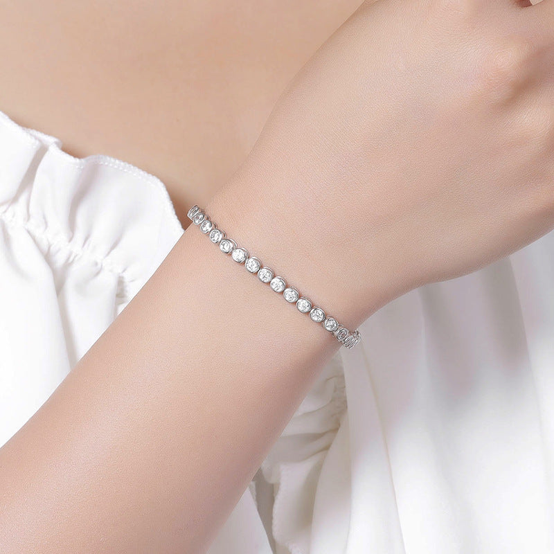 Bracelet Tennis en Cristaux – Éclat Élégant et Intemporel