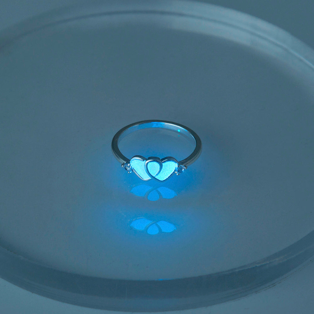 Bague cœur lumineuse - Éclat romantique