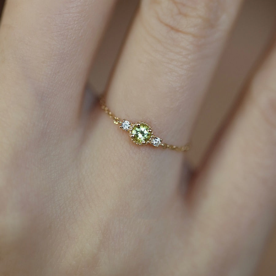 Bague raffinée en or & argent