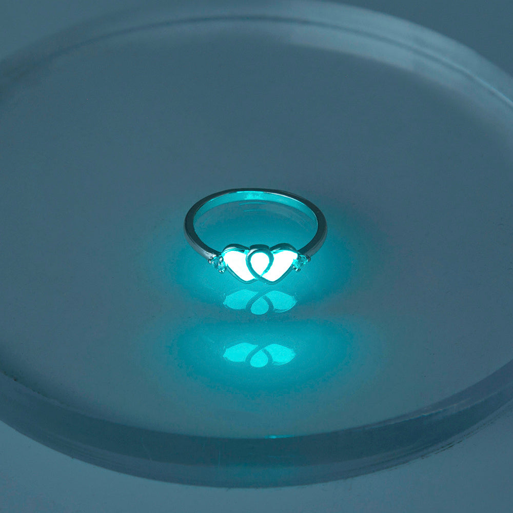 Bague cœur lumineuse - Éclat romantique