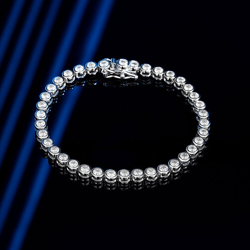 Bracelet Tennis en Cristaux – Éclat Élégant et Intemporel