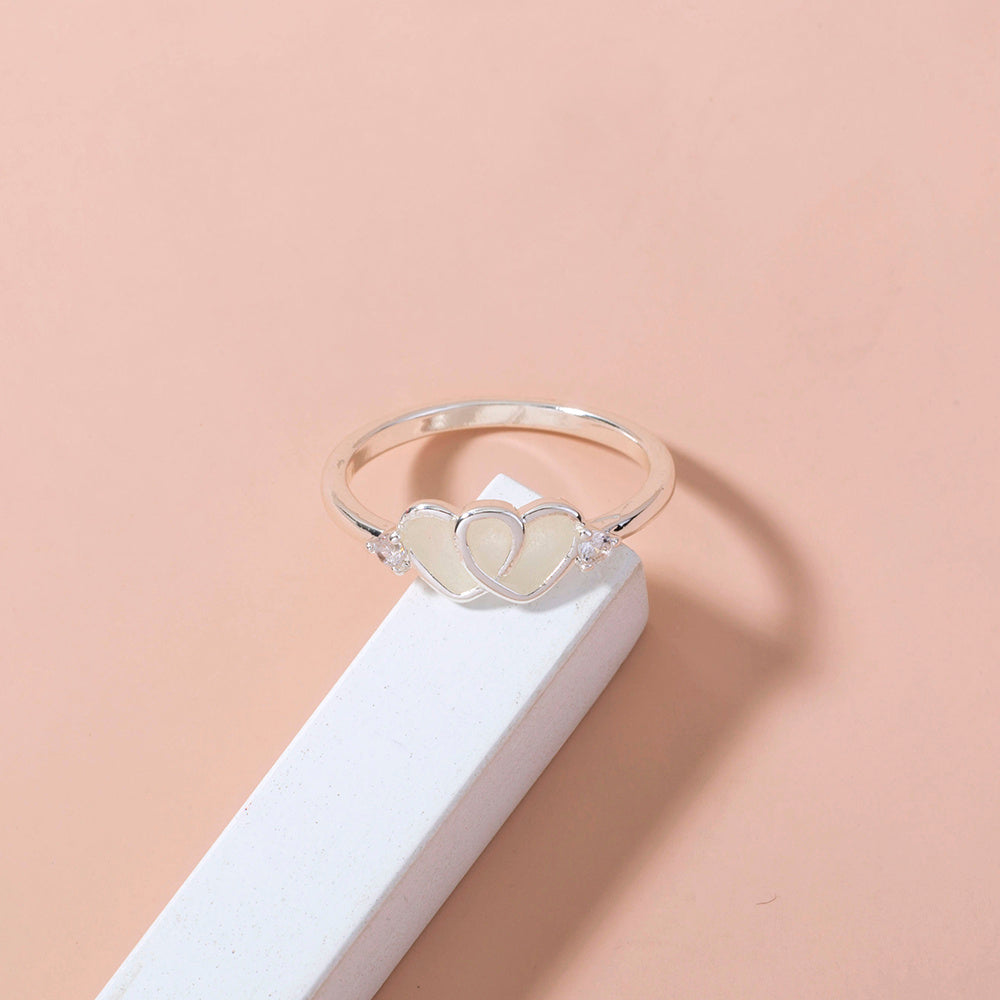 Bague cœur lumineuse - Éclat romantique