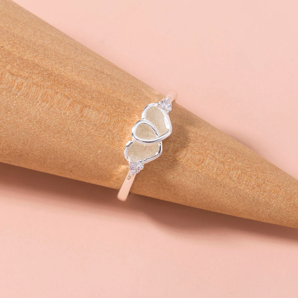 Bague cœur lumineuse - Éclat romantique