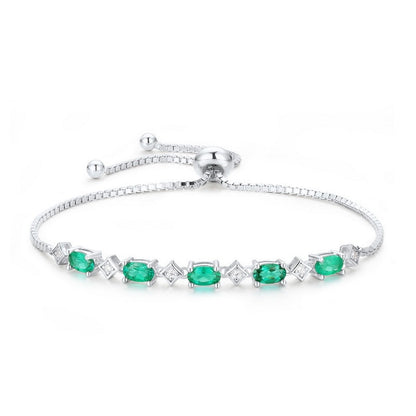Bracelet Ajustable Éclat Émeraude