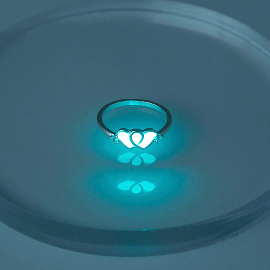 Bague cœur lumineuse - Éclat romantique