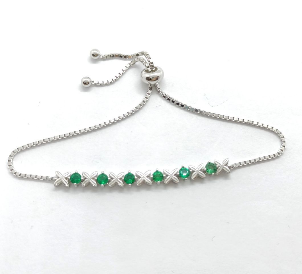 Bracelet Ajustable Éclat Émeraude